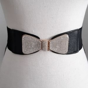 Rhinestone Bow Stretch Belt NWT